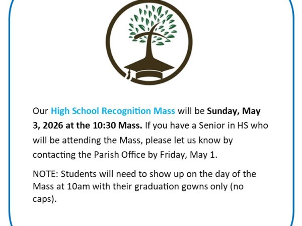 HS Seniors Recognition&nbsp;Mass
